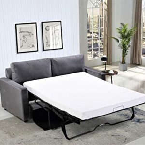 Container Furniture Direct Rosina Sleeper Sofa With High Density Innerspring Mattress, 70", Grey