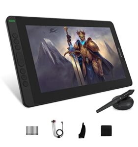 huion kamvas 13 drawing tablet with screen, 13.3" full-laminated graphics tablet with battery-free stylus tilt support for digital art, paint & design, work with mac, pc & mobile, black