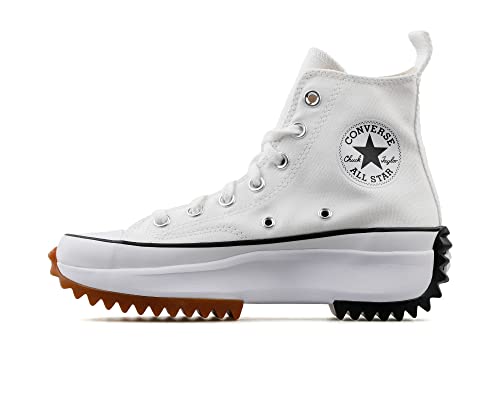 Converse Run Star Hike Hightop Sneakers, White/Black/Gum, 8 US Women/6.5 US Men