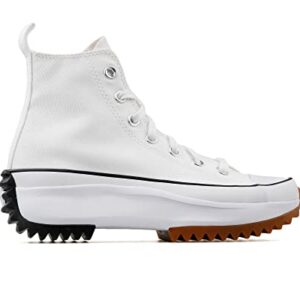 Converse Run Star Hike Hightop Sneakers, White/Black/Gum, 8 US Women/6.5 US Men