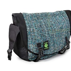 DIME BAGS Voyage Messenger Over the Shoulder Hemp Bag with Padded Pouch for Laptop Computer (Glass)