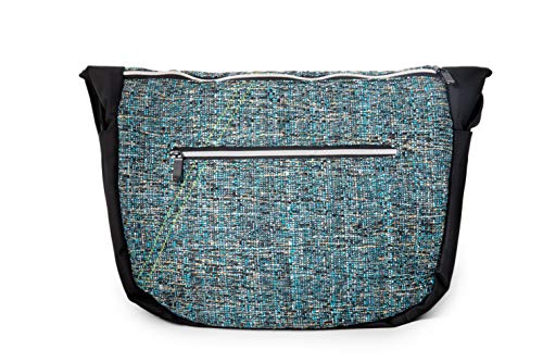 DIME BAGS Voyage Messenger Over the Shoulder Hemp Bag with Padded Pouch for Laptop Computer (Glass)