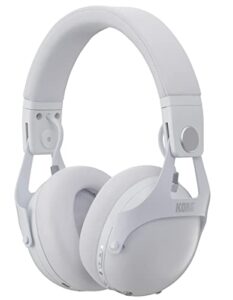 korg smart noise cancelling dj headphones, white ncq1wh