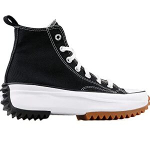 Converse Run Star Hike Hi Sneakers, Black/White/Gum, 9 US Women/7.5 US Men