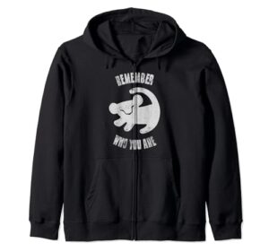 disney the lion king simba remember who you are simple zip hoodie