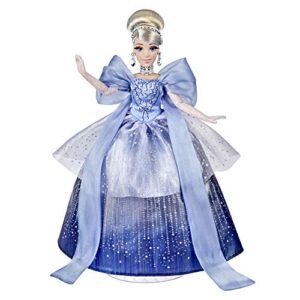 disney princess style series holiday style cinderella, christmas 2020 fashion collector doll with accessories, toy for girls 6 years and up