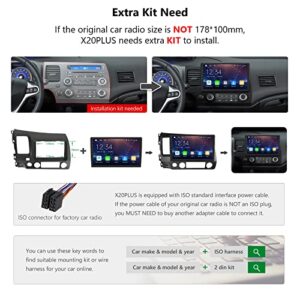 Eonon 10.1 Inch Double Din Car Stereo,Wired and Wireless CarPlay & Android Auto, Mirror Link, QLED Display Car Radio Receiver, Quick Charge/Built in DSP, Bluetooth 5.0-X20PLUS