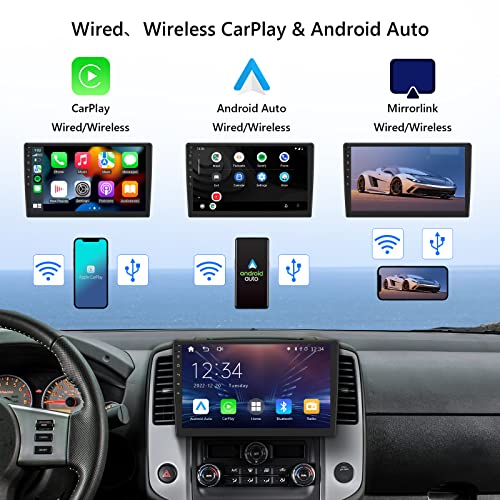 Eonon 10.1 Inch Double Din Car Stereo,Wired and Wireless CarPlay & Android Auto, Mirror Link, QLED Display Car Radio Receiver, Quick Charge/Built in DSP, Bluetooth 5.0-X20PLUS