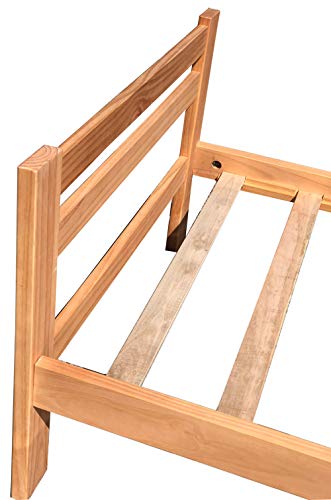 Amazonas Twin Size Bed Frame Solid Pine Wood Honey Pine with Hardwod Slats Support Finish Wooden Kids Bed Single Suitable for Boys Girls Bedroom Wooden Bed Frame