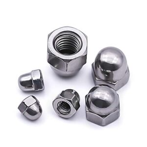 5/16-18 Acorn Hex Cap Dome Head Nuts, 304 Stainless Steel 18-8, Coarse Thread UNC, Full Thead Coverage, Pack of 25