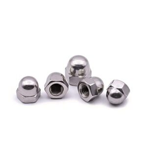 5/16-18 Acorn Hex Cap Dome Head Nuts, 304 Stainless Steel 18-8, Coarse Thread UNC, Full Thead Coverage, Pack of 25
