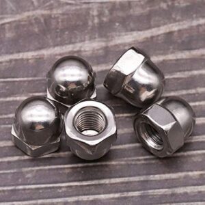 5/16-18 Acorn Hex Cap Dome Head Nuts, 304 Stainless Steel 18-8, Coarse Thread UNC, Full Thead Coverage, Pack of 25