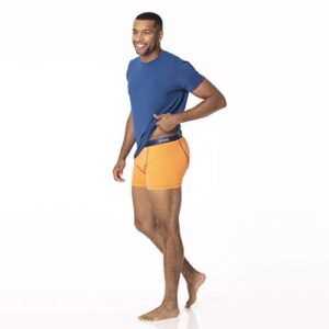 KicKee Menswear Solid Boxer Brief (3XL, Nectarine with Navy)