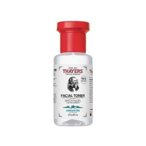 thayers trial size alcohol free unscented witch hazel facial toner with aloe vera formula- 3 oz