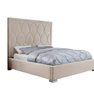 Best Quality Furniture California King Bed, Beige