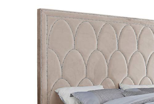 Best Quality Furniture California King Bed, Beige