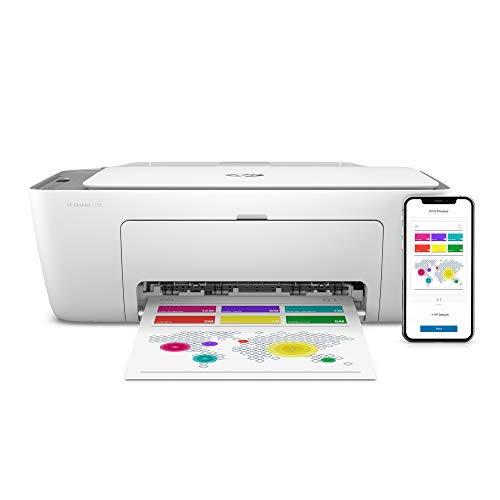 HP DeskJet 2755 Wireless All-in-One Printer, Mobile Print, Scan & Copy, HP Instant Ink Ready, Works with Alexa (3XV17A)