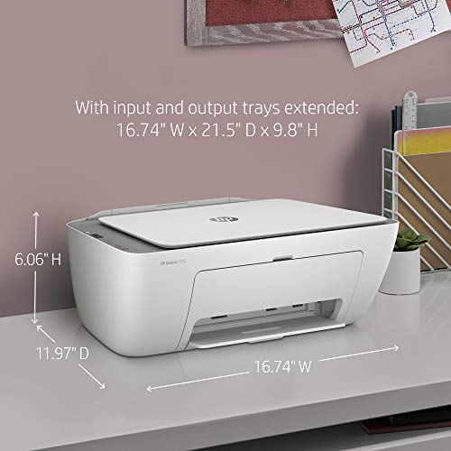 HP DeskJet 2755 Wireless All-in-One Printer, Mobile Print, Scan & Copy, HP Instant Ink Ready, Works with Alexa (3XV17A)