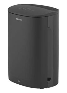 filtrete air purifier, large room with true hepa filter, captures 99.97% of airborne particles such as smoke, pollen, bacteria, virus for 250 sq. ft. office, bedroom, kitchen, fap-c03ba-g2, black