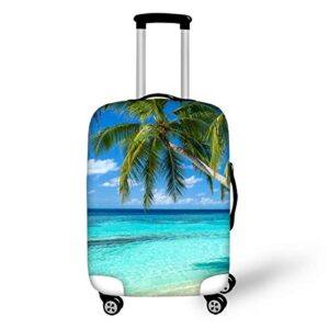 cozeyat luggage cover dust proof suitcase cover elastic luggage protector spandex fits 18-28 inch for travel summer beach holiday