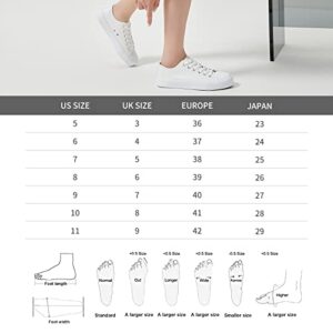 hash bubbie Womens White Sneakers White Shoes Tennis Shoes for Women Women's PU Leather Fashion Sneakers Low top Casual Shoes（PU White.US7）