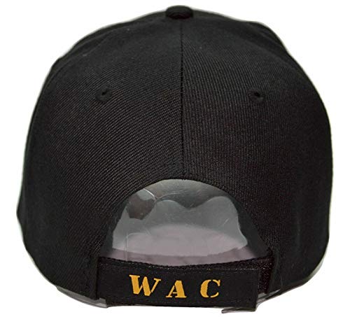 Trade Winds Women's Army Corps U.S. Army Black WAC Embroidered Cap Hat CAP564 (TOPW)