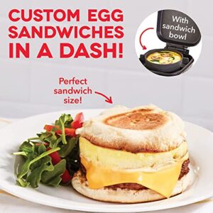 DASH Deluxe Sous Vide Style Egg Bite Maker with Silicone Molds for Breakfast Sandwiches, Healthy Snacks or Desserts, Keto & Paleo Friendly, (1 large, 4 mini) - Black