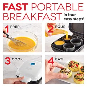 DASH Deluxe Sous Vide Style Egg Bite Maker with Silicone Molds for Breakfast Sandwiches, Healthy Snacks or Desserts, Keto & Paleo Friendly, (1 large, 4 mini) - Black