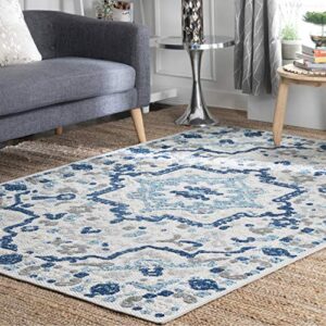 nuLOOM Indoor/Outdoor Contemporary Celestial Accent Rug, 3x5, Blue