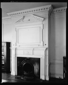 historicalfindings photo: john wright stanly house,fireplace,mantel,north carolina,architecture,1936 2