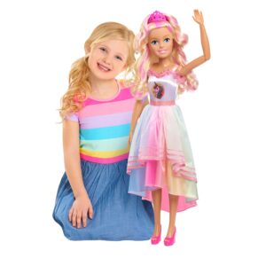 just play barbie 28-inch best fashion friend unicorn party doll, blonde hair, kids toys for ages 3 up, amazon exclusive