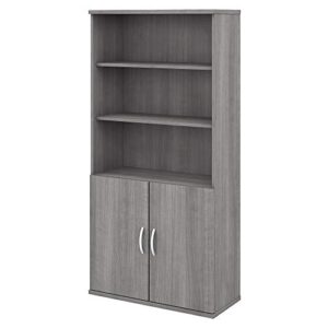 bush business furniture studio c bookcase, platinum gray
