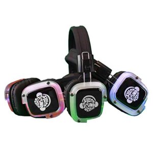 Silent Sound System Portable Hands Free Package for Yoga, Tours, Fitness (10 Headphones + 1 Transmitter)