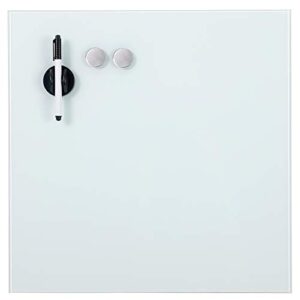 BirdRock Home 2 Pack Magnetic Glass Dry Erase Board for Wall – Glass Whiteboard for Offices, Meeting Rooms, Classrooms or Homes – 2 Dry Erase Markers - 4 Magnets – 2 Marker Holders - White