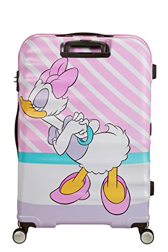 American Tourister Unisex Adult Spinner L (77 cm-96 L), Multicolour (Daisy Pink Kiss)