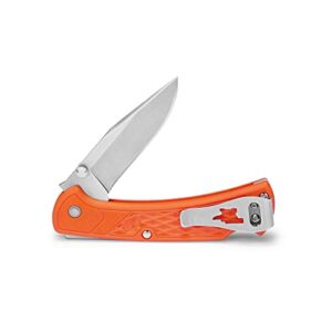 Buck Knives 112 Slim Select Folding Lockback Pocket Knife with Thumb Studs and Removable/Reversible Deep Carry Pocket Clip, Nylon Handles, 3" 420HC Blade