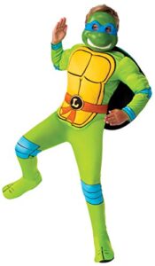 rubie's boy's nickelodeon retro classic teenage mutant ninja turtles leonardo costume, small, green/blue