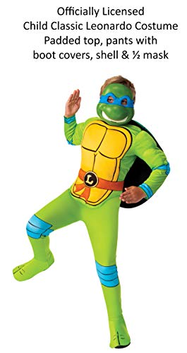 Rubie's Boy's Nickelodeon Retro Classic Teenage Mutant Ninja Turtles Leonardo Costume, Small, Green/Blue