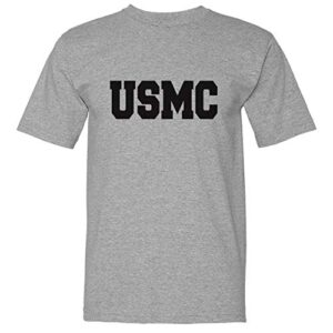 emarinepx usmc t-shirt grey. made in usa. officially licensed with the united states marine corps