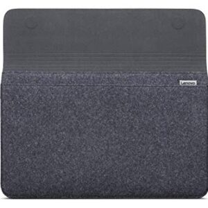 Lenovo Yoga Laptop Sleeve for 15-Inch Computer, Leather and Wool Felt, Magnetic Closure, Accessory Pocket, GX40X02934, Black