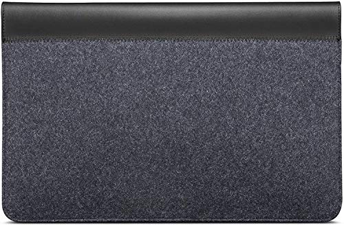Lenovo Yoga Laptop Sleeve for 15-Inch Computer, Leather and Wool Felt, Magnetic Closure, Accessory Pocket, GX40X02934, Black