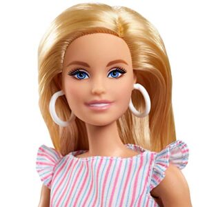 Barbie Tiny Wishes Doll (11.5-inch Blonde) Collectible Doll in Wrap Dress and Accessories