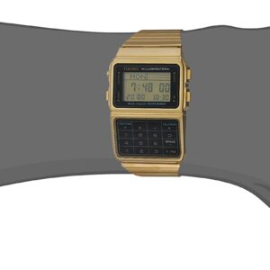 Casio #DBC611G-1D Men's Gold Tone 25 Memory Calculator Databank Watch