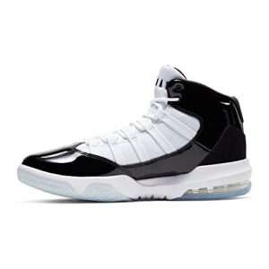 nike air jordan max aura mens basketball trainers aq9084 sneakers shoes (uk 9 us 10 eu 44, black white 011)
