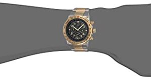 Invicta Unisex Adults Aviator 50mm Stainless Steel Black dial (Mens Standard, Golden)