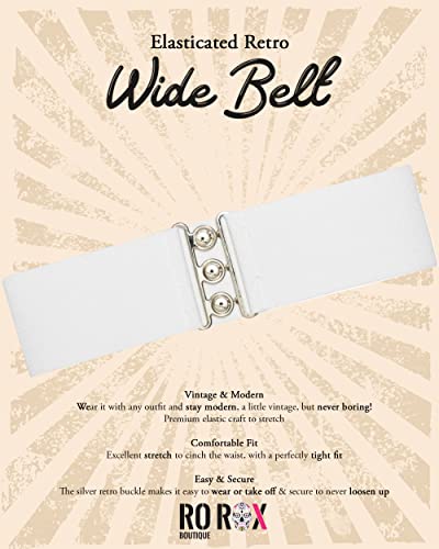 Ro Rox Retro Vintage Belt | Elastic Belt Women's Accessories | 50s Nurse Belt | Waist Belt For Women & Ladies