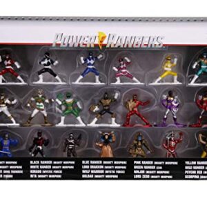 Jada Toys Power Rangers 1.65" Die-cast Metal Collectible Figures 20-Pack, Toys for Kids and Adults, Silver