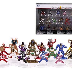Jada Toys Power Rangers 1.65" Die-cast Metal Collectible Figures 20-Pack, Toys for Kids and Adults, Silver