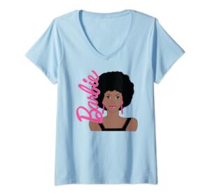 barbie: afro barbie portrait v-neck t-shirt