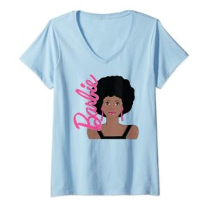 Barbie: Afro Barbie Portrait V-Neck T-Shirt